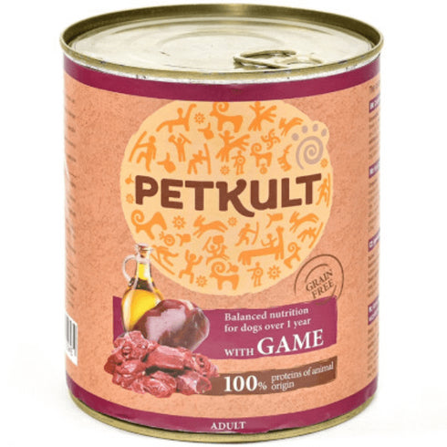 Hrana umeda pentru caini Petkult Adult cu vanat 800g